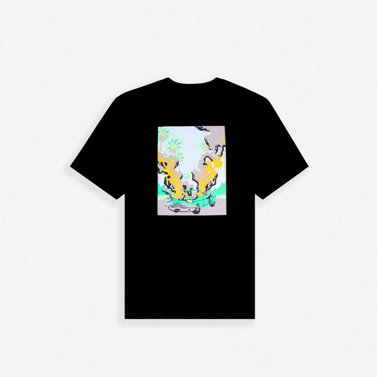 T-SHIRT BURN IN PARADISE - BLACK