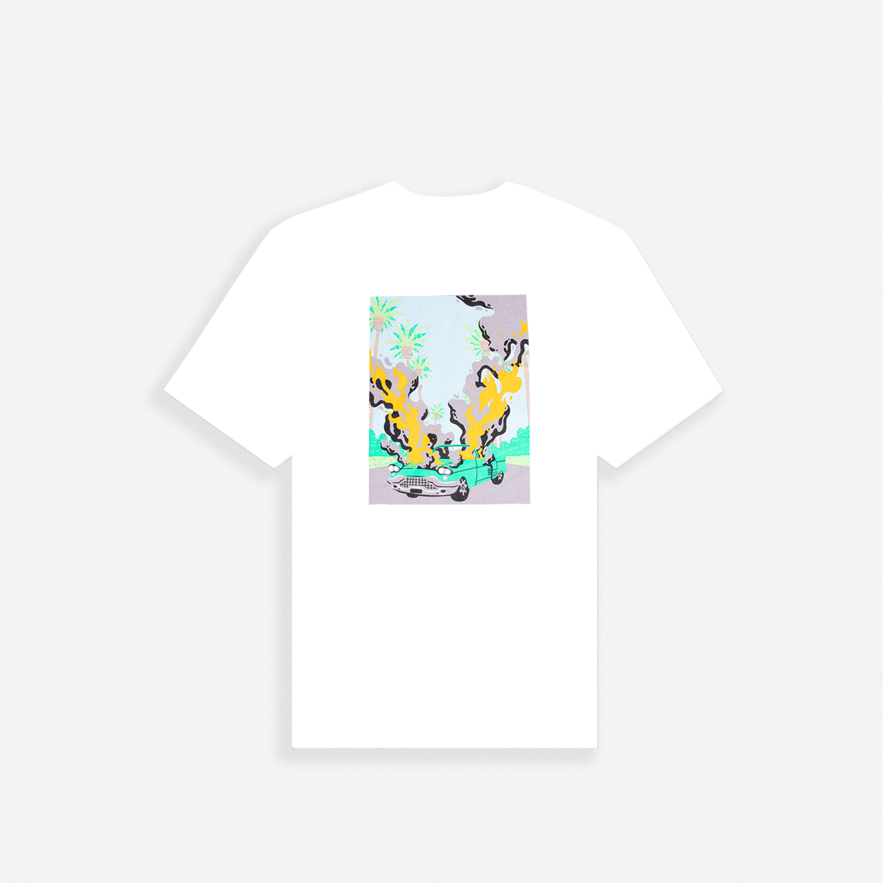 T-SHIRT BURN IN PARADISE - WHITE