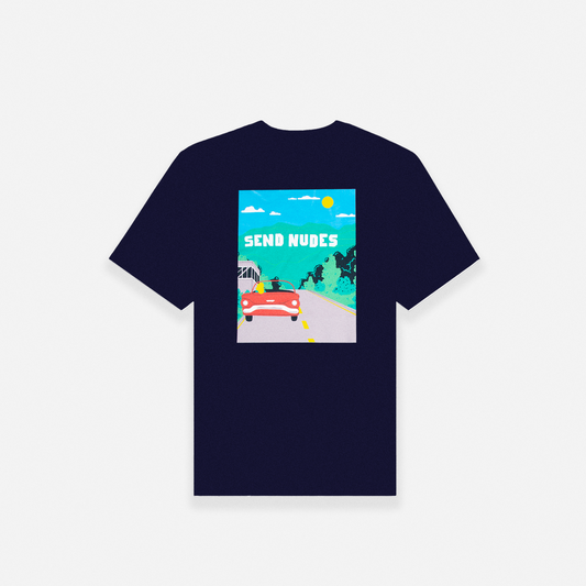 T-SHIRT SEND NUDES HILLS - NAVY