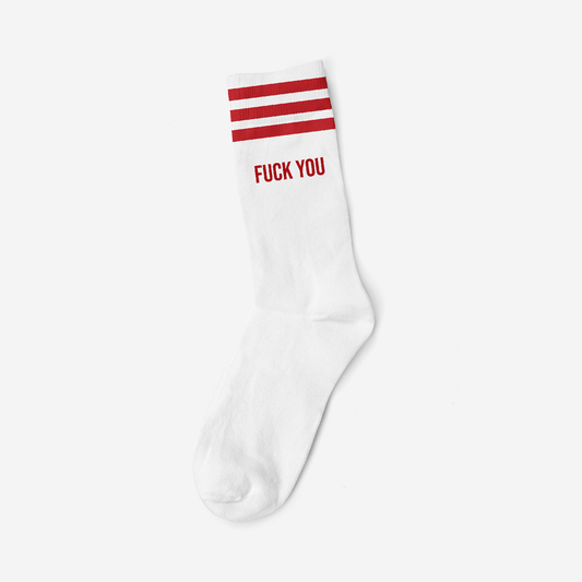 FUCK YOU RED - WHITE SOCKS