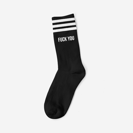 FUCK YOU WHITE - BLACK SOCKS